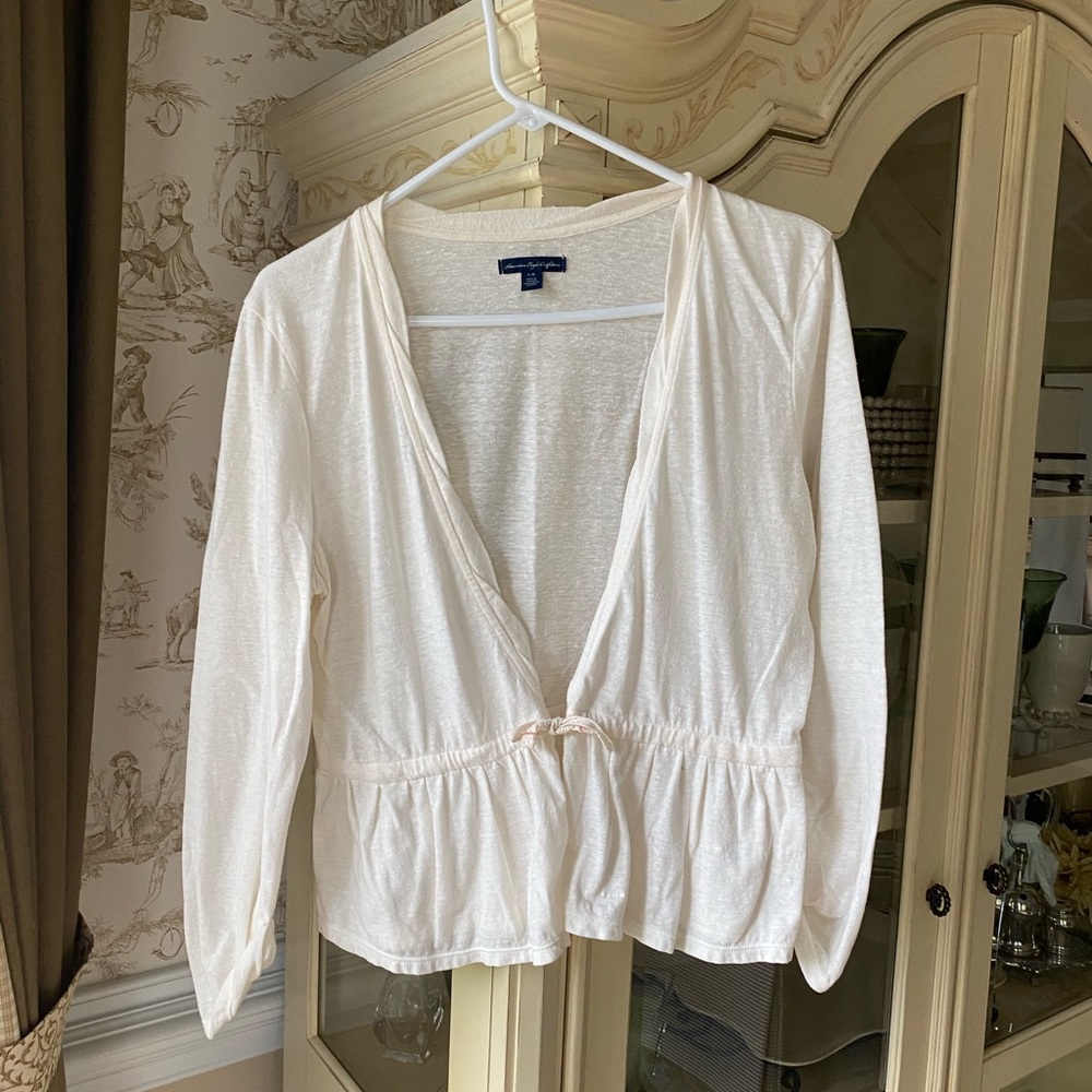 American Eagle Tie Front Top